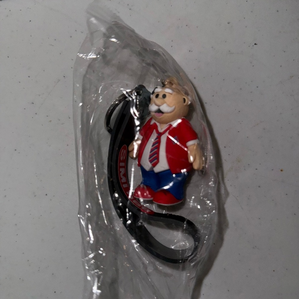 Cartoon Character Keychain with Red Shirt
